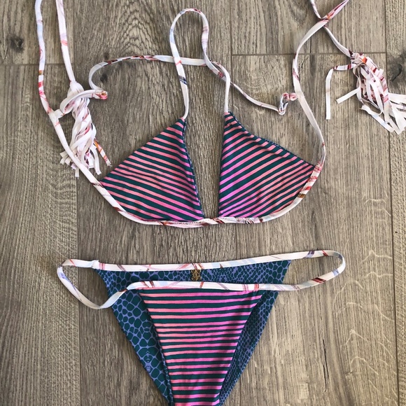 Revel Rey Swim Revel Rey Reversible String Bikini Multiway Nwt Poshmark